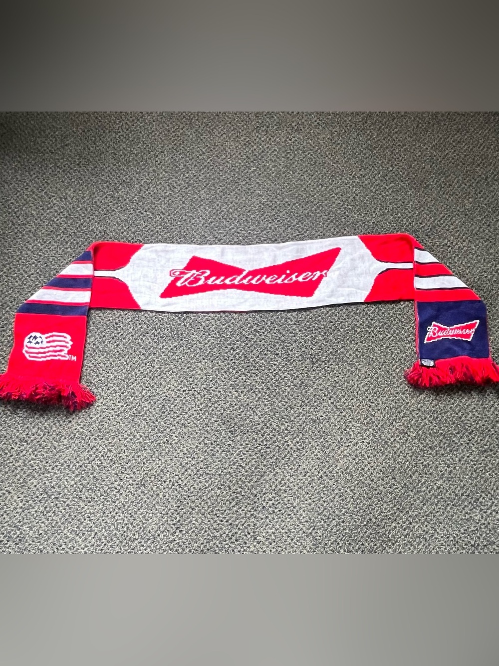 New England Revolution Red and Navy Supporter Scarf - Picture 4 of 4
